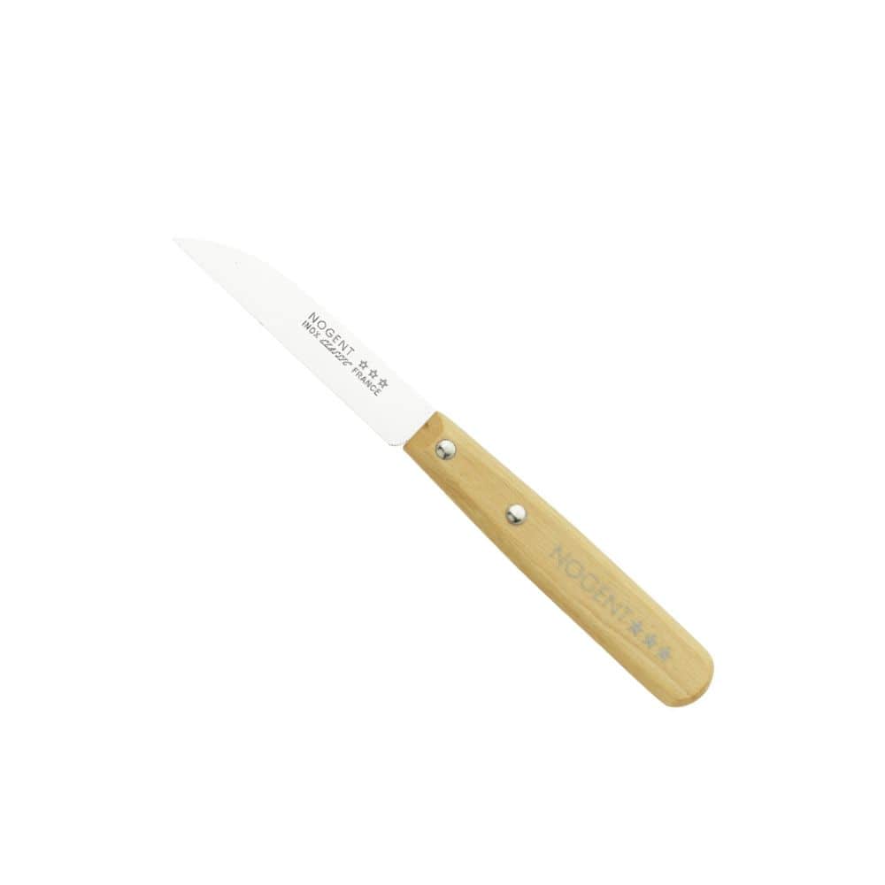 Couteau d'Office - Lame Lisse 8 cm - Naturel  Classic Bois - Nogent 3  Etoiles - Couteaux et ustensiles de cuisine