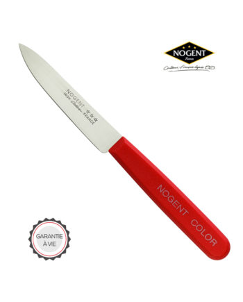 Couteau à lame lisse en plastique polypropylène de couleur rouge Nogent***