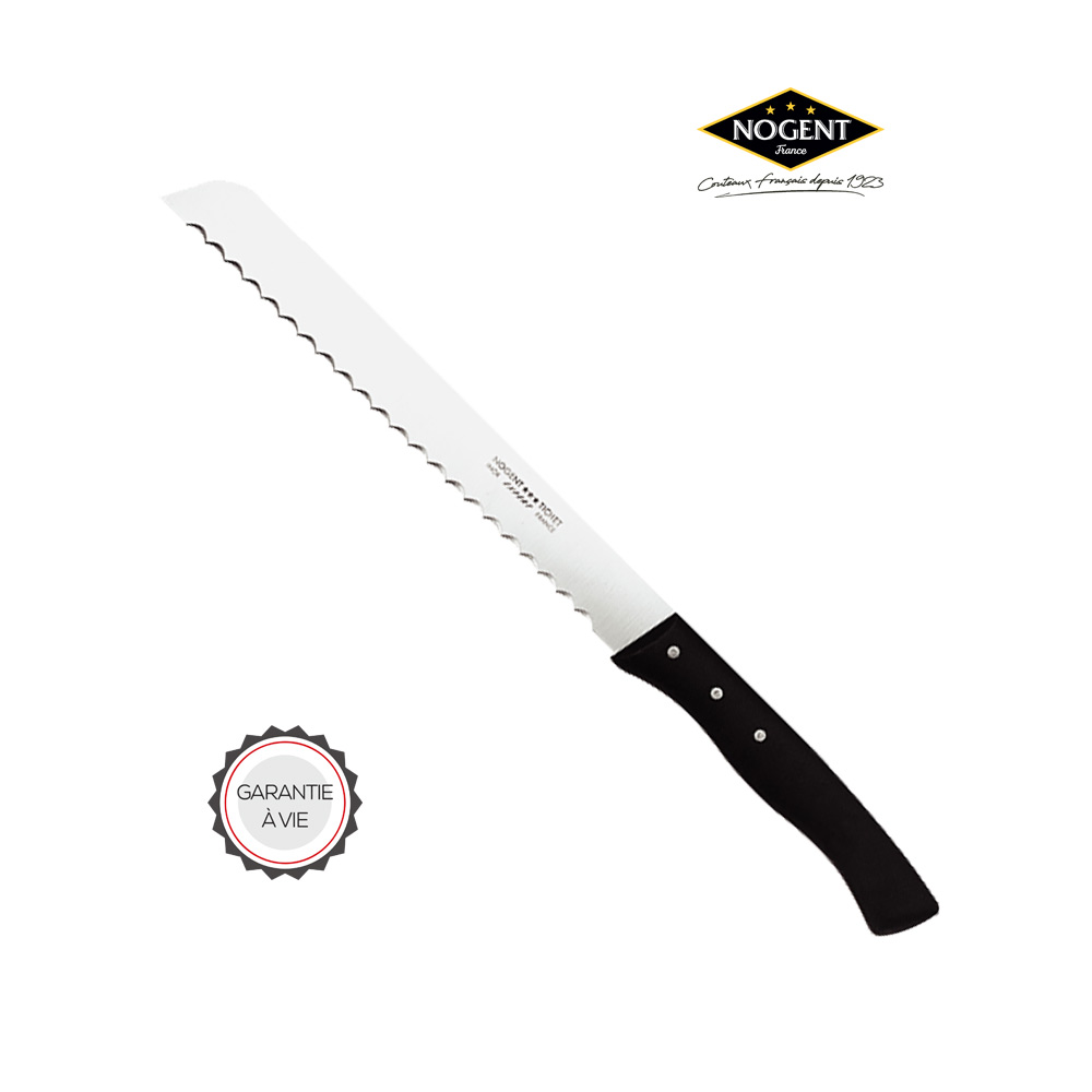 Bread knife 19 cm - Black - Expert - Nogent *** - Nogent 3 Etoiles -  Couteaux et ustensiles de cuisine