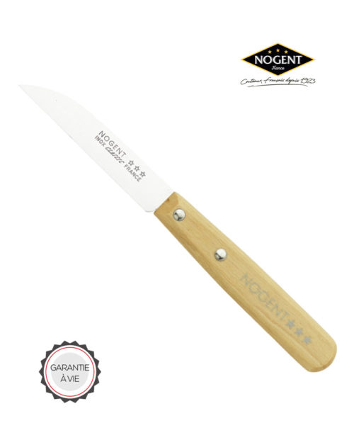 Couteau d'office en bois avec une lame lisse de 8 cm Nogent***