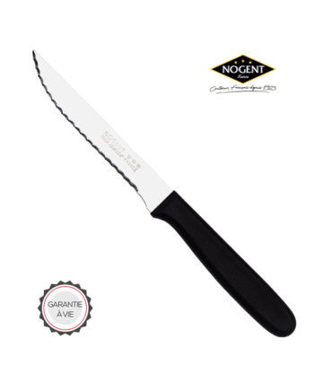 Couteau à steak inox en plastique polypropylène de couleur noir Nogent***