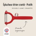 éplucheur-à-étrier-cranté-double-lame-manche-rouge-polypro