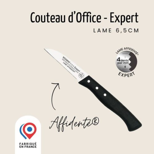 Couteau de Cuisine - Lame 17 cm - Noir | Expert Affidenté®