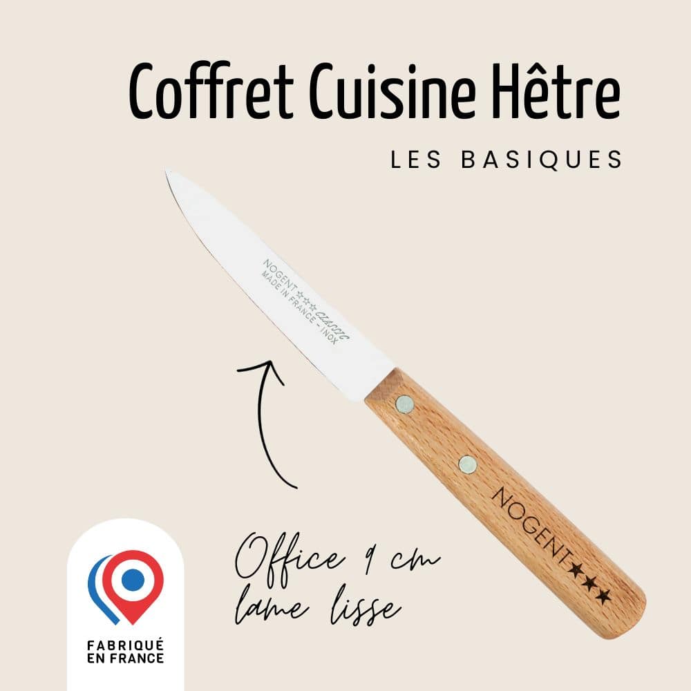 Coffret de 2 couteaux de cuisine : 1 couteau de chef et 1 couteau d'office