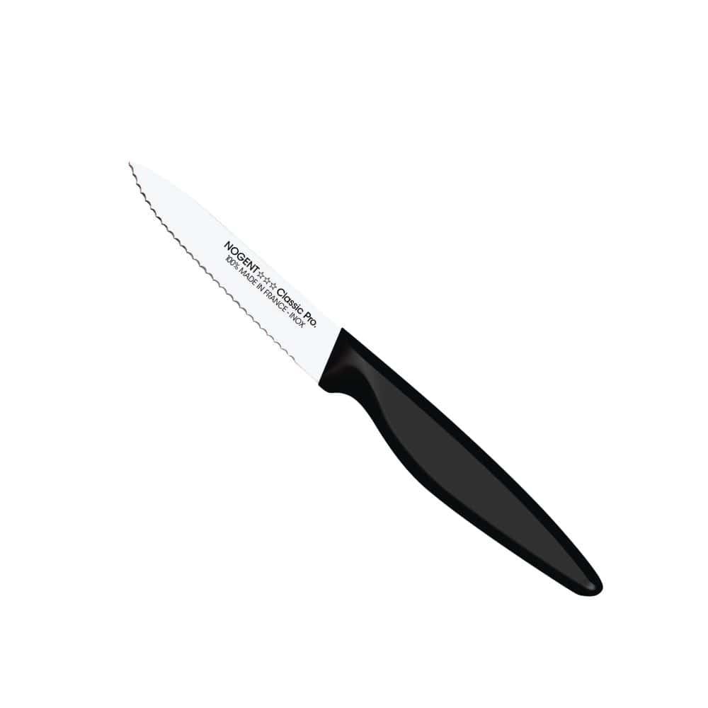 Couteau d’Office – Lame 9 cm crantée 1mm – Noir | Classic Pro