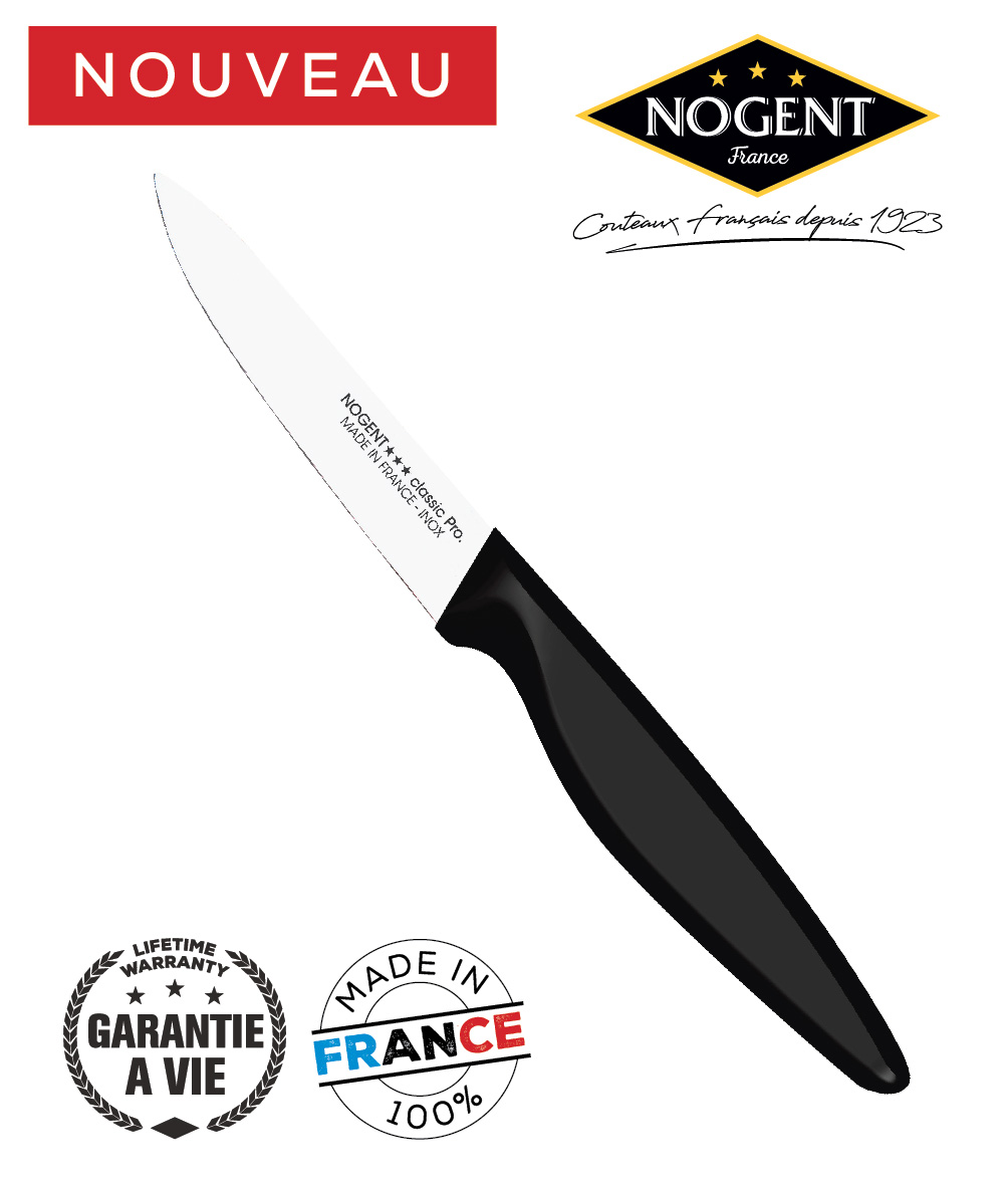 à légumes NOGENT classic couteau d'office lame lisse manche noir /Neuf 5 