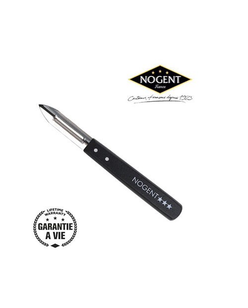 Éplucheur à légumes avec un joli manche noir jais en bois fabriqué par Nogent***
