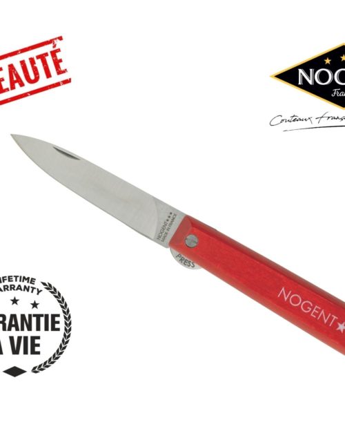 couteau pliant avec blocage rouge