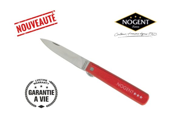couteau pliant avec blocage rouge