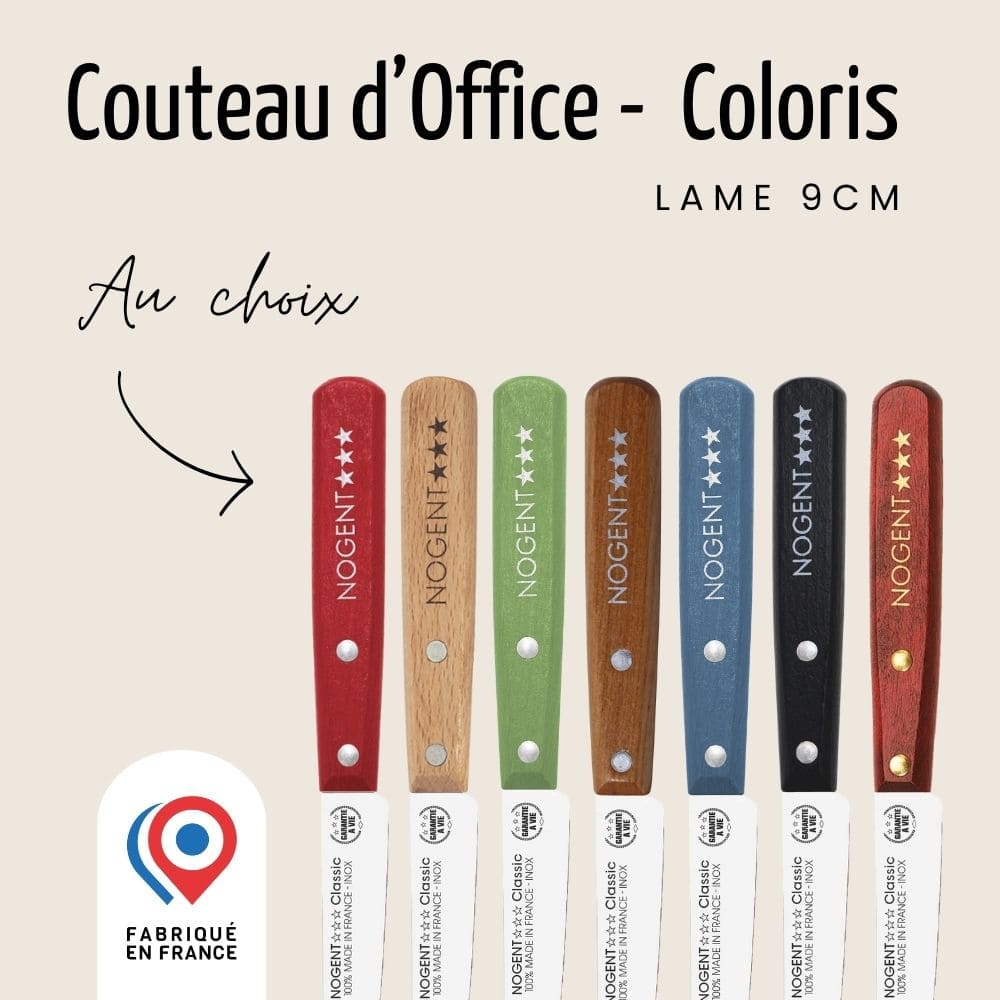 Oleg - Couteau d'Office avec Manche en Bois - Habitat