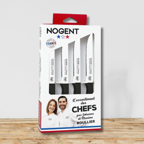 Coffret Couteaux Steak crantés – Polypro Noir | Nogent Daily